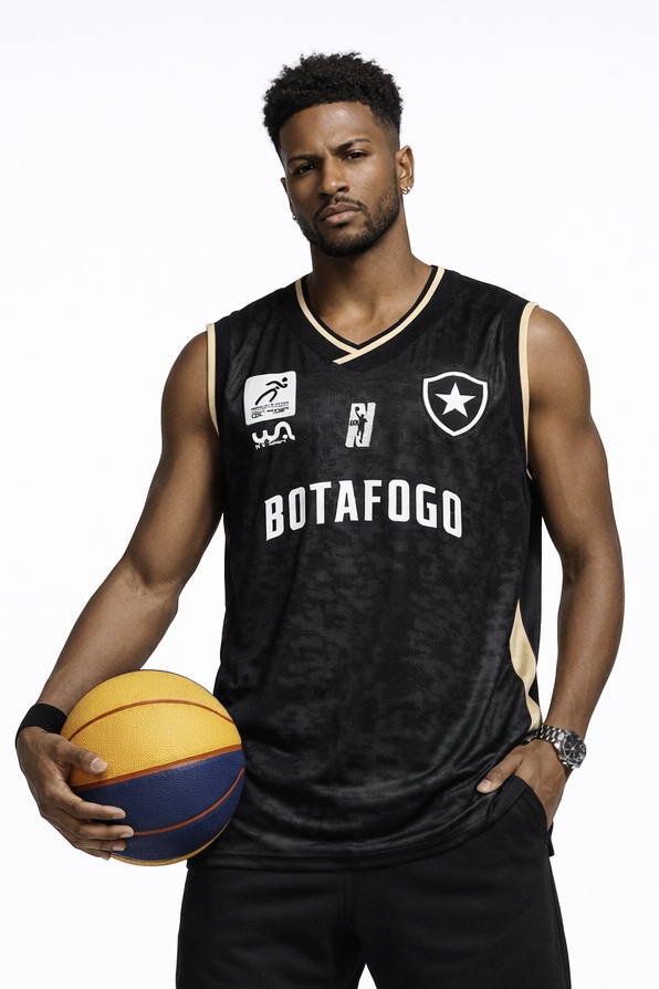 Camisa de Jogo Botafogo Gola Dourada · Masculino